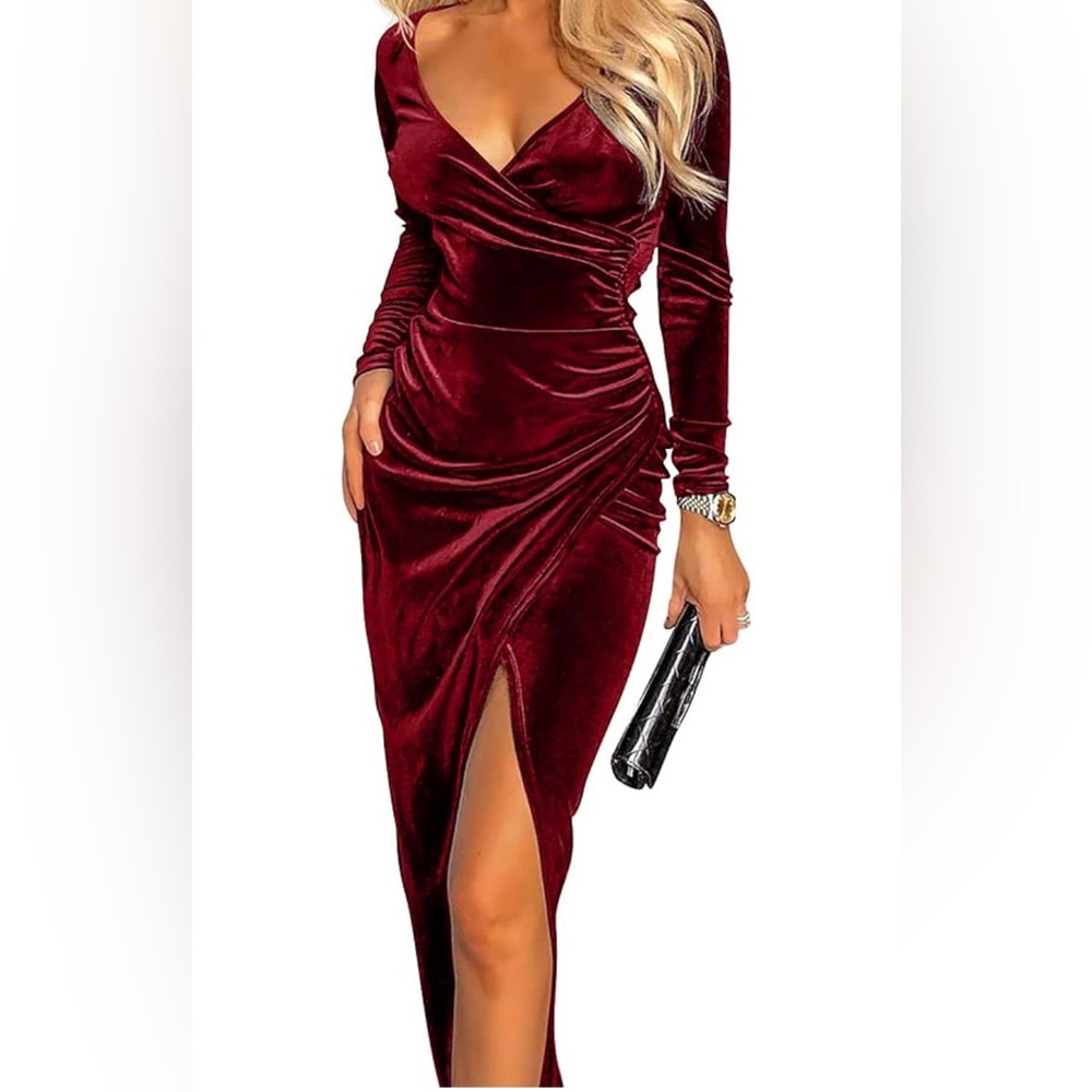 Velvet dress - long sleeve